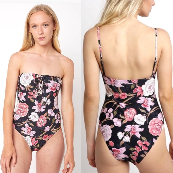 Billabong Sweet Tide Floral Strappy One Piece - Picture 1 of 4
